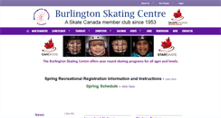 Desktop Screenshot of burlingtonskatingcentre.ca